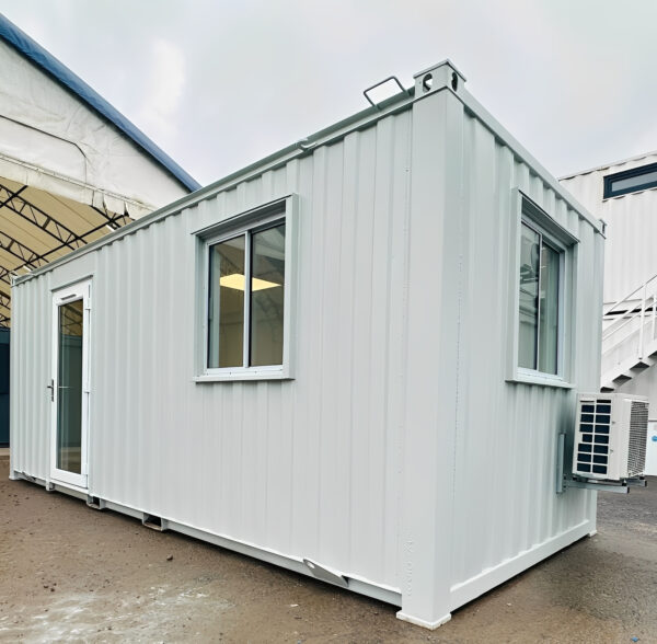 21ft x 8ft Custom Office Cabin – Portable Building with A/C & Glazed